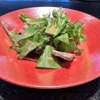 傳火 鉄板焼 - ローストビーフのサラダ 黒豆入り ハニーマスタードドレッシング