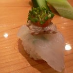 天寿し - ヒラメと肝