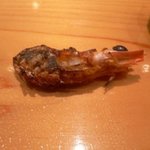 天寿し - 先程の車海老の頭パリパリで香ばしい