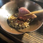 深夜焼肉 だいちゃん - 神戸牛うすなが牧場 但馬牛 サーロイン焼きしゃぶ(昆布出汁)