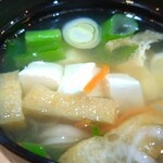 そば工房つちや - 具だくさんのお味噌汁