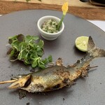 Snow Peak FIELD SUITE HAKUBA KITAONE KOGEN - 鮎の炭火焼き