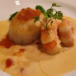 カシュ カシュ - メインの魚（北海道産ホタテ）