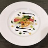 イタリア料亭 伊和桜 - 甲州牛肩ロース肉のグリーリヤ キクイモのパッサータとフルーツニンニクとバルサミコのソース 小松菜のソースのアクセント