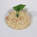 イタリア料亭 伊和桜 - ベーコンと長ネギとゴボウのピューレのパルメジャーノレッジャーノクリームリゾット
