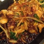 永福はんちゃん - たこの辛味噌炒め　たこと野菜は合わさると意外に美味しいものですね
