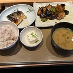 やよい軒 - なす味噌と焼魚の定食