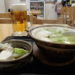 みさき庵 - 湯どうふ　生ビールおかわり