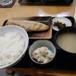 みさき庵 - さば塩焼定食