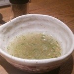 俺の魚を食ってみろ!! - (2014/7/3)ナメコとオクラの摺り流し。相変わらず身体に優しいお通しです。