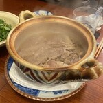 月泉 - 牛クレソン鍋