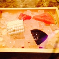 鉄板焼 摩天楼 東京スカイツリー・ソラマチ店 - なす・すいか・トマト・白トウモロコシ