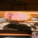 京町堀 なかむら - 南の島豚 リブロース(追加1切れ700円)