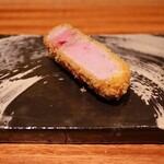 京町堀 なかむら - 南の島豚 リブロース(追加1切れ700円)