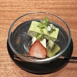 京町堀 なかむら - 抹茶とナッツのセミフレッド