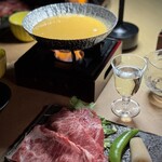 TERRACE - 大和牛のしゃぶしゃぶ雲丹出汁