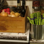 アヒルストア - 料理待ちの野菜たち