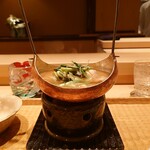 伯雲 - 河豚と芹の霙鍋