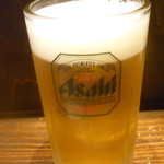 生ビール中二杯目