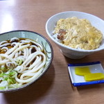 山田屋 - 2014.07 ガッツリとカツ丼（710円）とうどん小（310円）