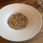 NECCO - 冬野菜のミネストローネ。根菜と押麦、レンズ豆