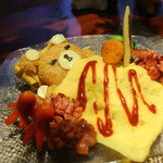 鉄板焼ばらもんや - 子供注文分をデコレーションして頂きましたｍ（＝＝）ｍ