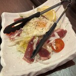 京橋居酒屋 京鴨と豚 GOURD - 鴨生ハムシーザーサラダ