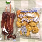 内海商店 - カレーあられと酢イカ