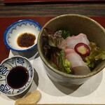 割烹 清風 - お造り：鯛、石鯛、太刀魚