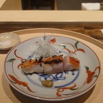 温石 - 焼津/金目鯛の鱗焼き､実山椒醤油