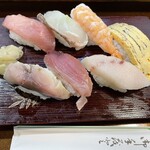 いこま寿司 - ランチ　にぎり1人前　500円