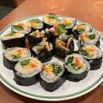アリラン食堂 - ◆キンパ定食（1,000円）（8種の副菜付き）