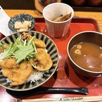 淀屋橋　うおじ - かき天丼定食