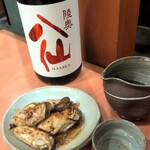 すし酒屋 ちゃりん - 陸奥八仙＋カキのバター焼