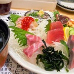 スタンドふじ - 名物魚盛り+ 昼飯セット