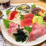 スタンドふじ - 名物魚盛り+ 昼飯セット