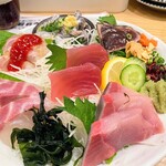 スタンドふじ - 名物魚盛り+ 昼飯セット