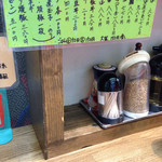 麺壱 吉兆 - 調味料など