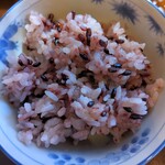 茶房 空花 - 黒米ご飯おかわり