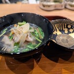 料理や まつもとけんじ - ③「肥後赤鶏のさわに椀」