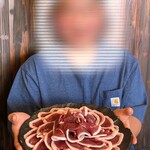 かすうどん いちえ - 六甲で獲れた猪肉