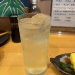 ゆんたく酒場 八重山 - 樽ハイサワー    400円