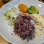 キッチン ブルー グローブ - ワンプレートにして