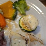 キッチン ブルー グローブ - ズッキーニを添えて