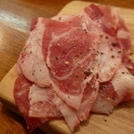 baru Publo - 【H26.6.14】お肉の盛り合わせ。生ハム・サラミ・パンチェッタ・コッパのイタリア産お肉盛り合わせ。