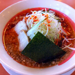 幸楽苑 - 背脂中華そば＆千切りネギ＆赤マー油