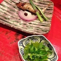 草喰 なかひがし - 鮎の塩焼きを蓼酢で