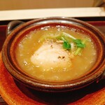 麻布台 粋 稲葉 - クエの揚げ出し鶏白湯あんかけ