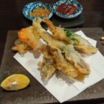 胡麻切りそばと創作串揚げ おおの - メヒカリの天ぷら