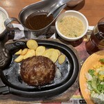 ブロンコビリー - ビリーハンバーグ200g＋ブロンコセット+ドリンクバー